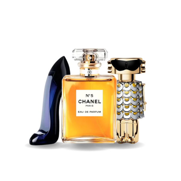 Set de 3 Perfumes Good Girl, Chanel N5 y Fame 100ml