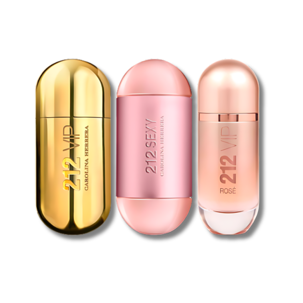 Set 3 Perfumes 212 VIP, 212 Sexy e 212 VIP Rosé 100ml